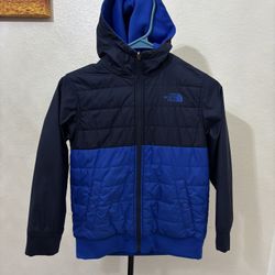 North Face Boys Blue Reversible Jacket Size 7-8