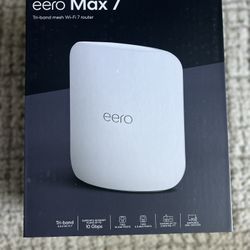 Eero Max 7 mesh wifi router. (Brand New, Sealed) – $250. Amazon price 600$
