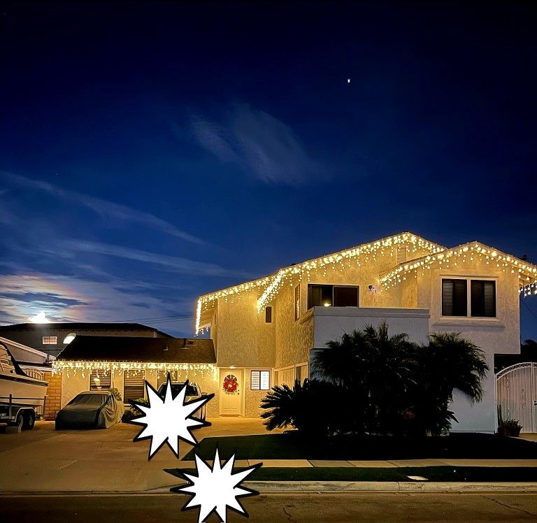 CHRISTMAS LIGHTS INSTALLED