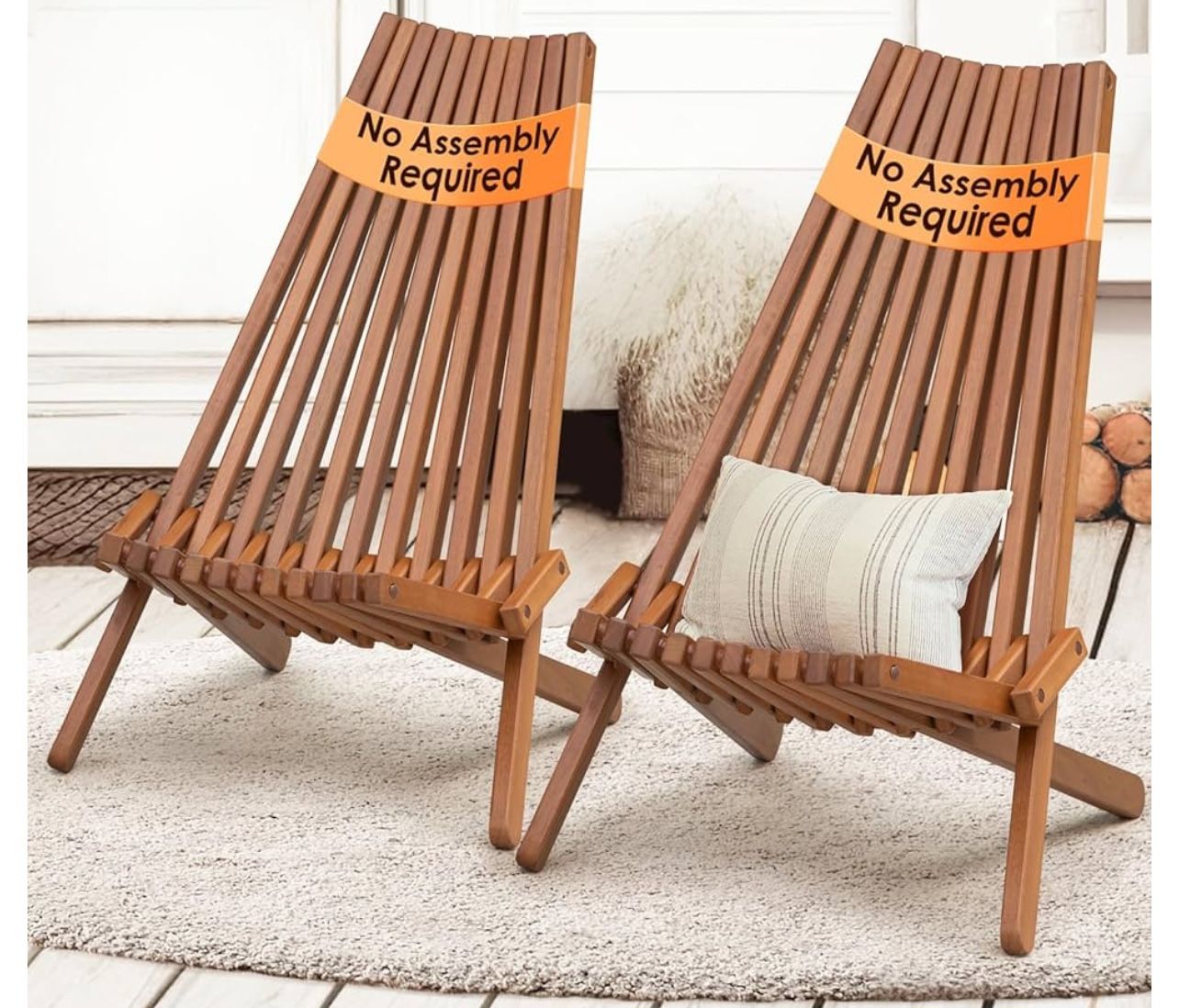 Wooden chairs