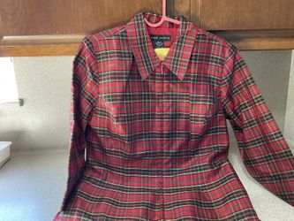 Anne Carson Plaid Blouse/jacket - Size m