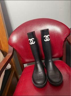 Chanel rain boots