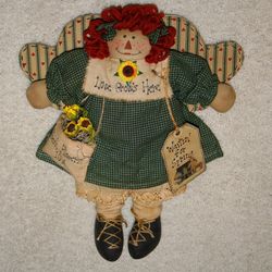 Raggedy Ann Garden Angel   handmade in 2009