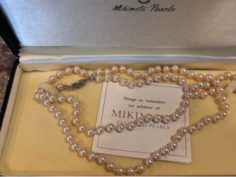 Antique Mikimoto pearl necklace