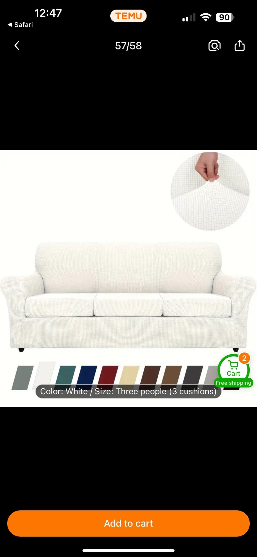 WEERRW 4 Pieces Velvet High Stretch Couch Covers for 3 Cushion Couch Sofa Slipcovers, Washable Furniture Protector with Non Slip Elastic Bottom, Featu