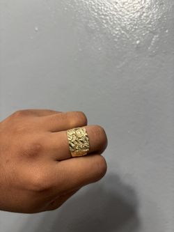 14k gold nugget ring