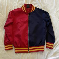 DC Kids Two-Tone Red and Blue Puffer Jacket