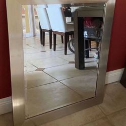 Silver Finished Mirror 28in X 34in