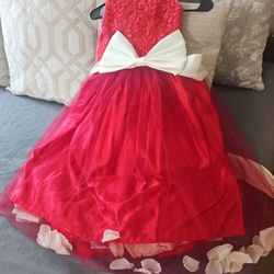 Red Flower Girl Dress Size 4.. And A Size8.. 