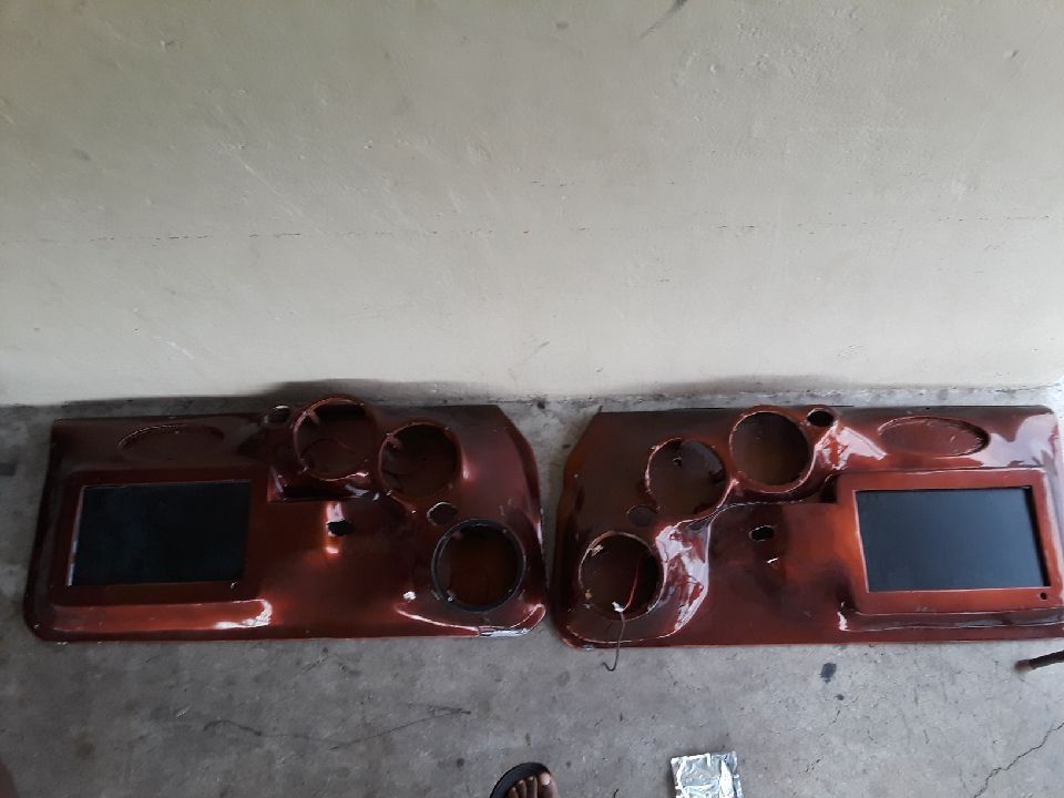 2 custom fiberglass door panels w/TVs for G-Body cutlass or regals