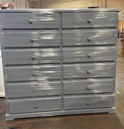 12 Drawer grey Pinewood