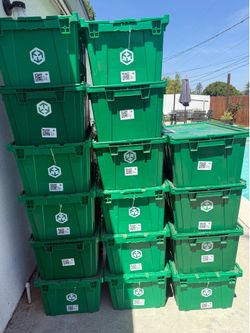 Heavy Duty Storage Bins w/ Attached Lids 24x15x10**$7.00**