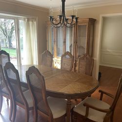 Dining room Table And hutch