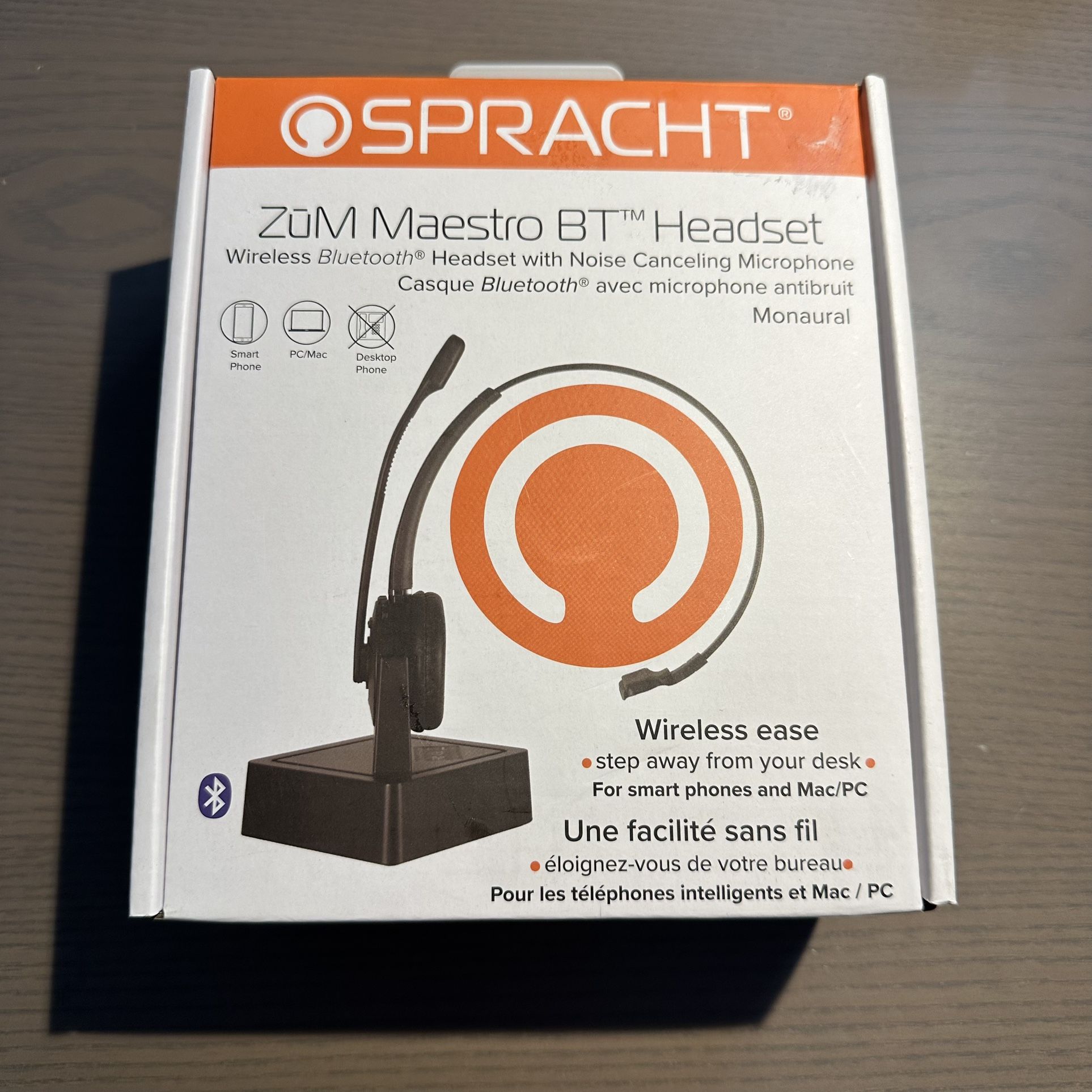 Spracht ZUM Maestro BT Wireless Bluetooth Headset HS-2050 – Noise Canceling Mic – New