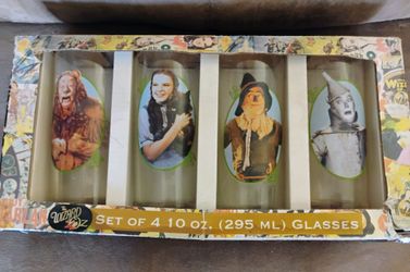 4 Collectible Wizard Of Oz 10oz. Glasses