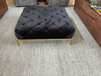 Beautiful Black Velvet Ottoman 