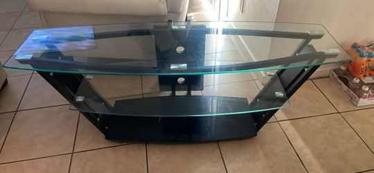 Glass entertainment center