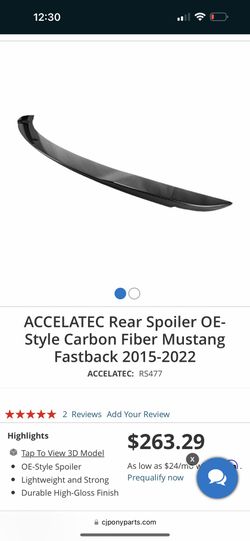 Rear Spoiler Carbon Fiber Mustang