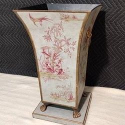 SARREID Umbrella Stand Floor Vase Clawfoot Lion Head Chinese Scene