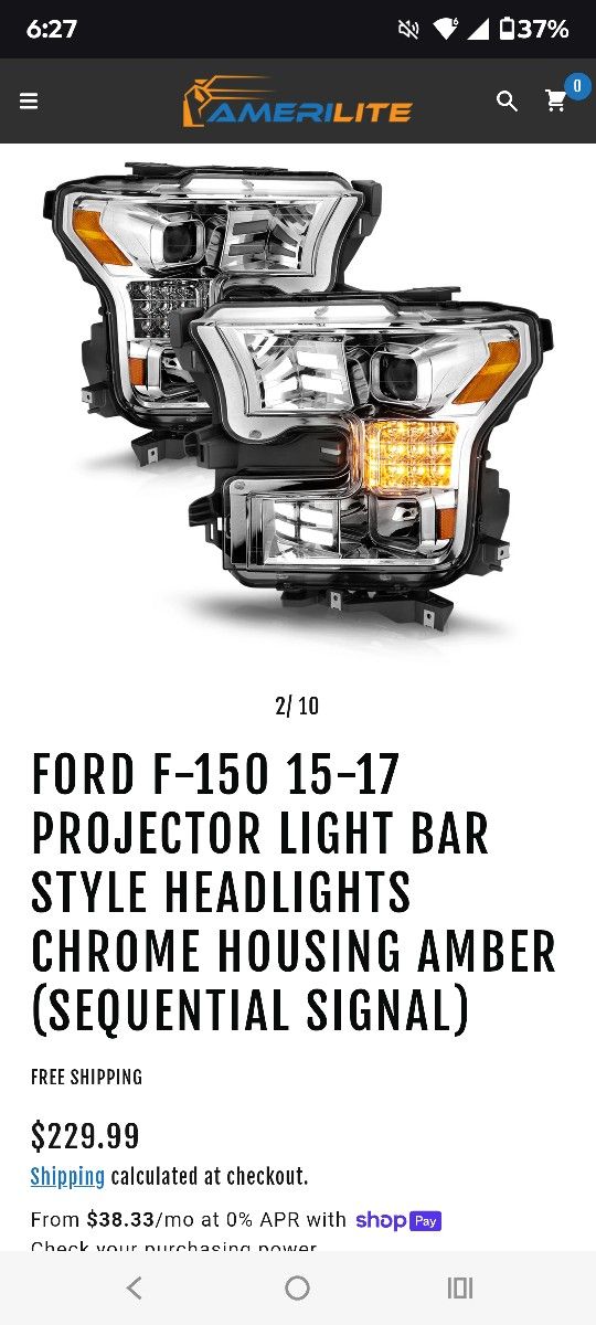 2015- 2017 Ford F150 Headlights