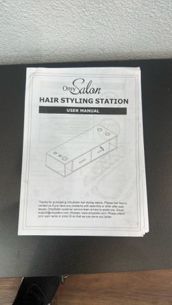 Hair styling station.