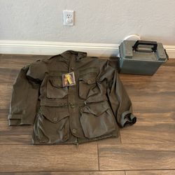 New men large military jacket and tactical storage containers