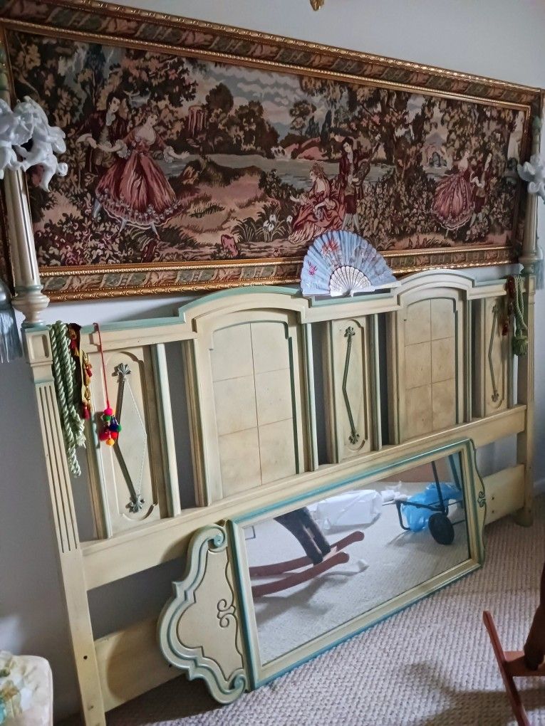 Marvelous King Size Headboard With Matching Mirror