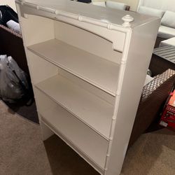 Vintage Antique Late 20th Century Bookcase Bookshelf Shoe Organizer Thomasville Furniture Solid Wood