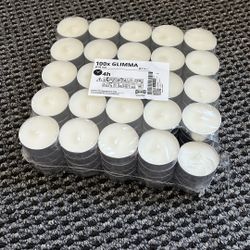 IKEA 100x Unscented Tealight Candle 