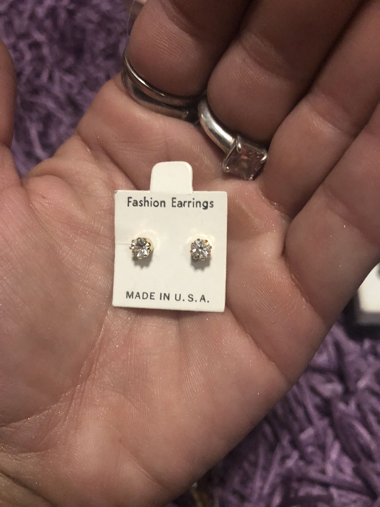 Small Diamond Earrings