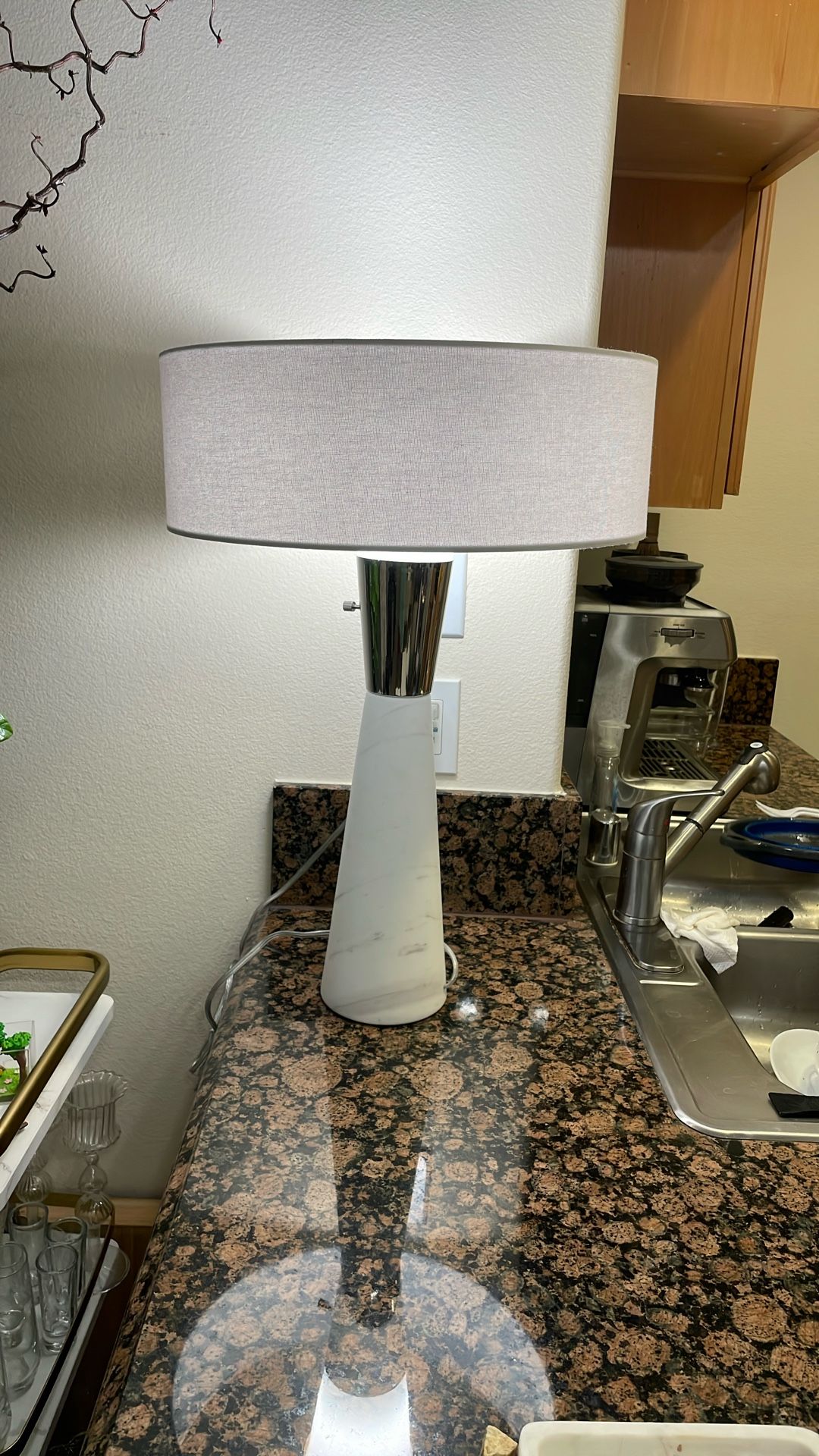 Exposior Marble Table Lamp Model By Paul McCobb