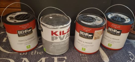 Behr Premium Plus and Kilz PVA Interior Paint and Primer