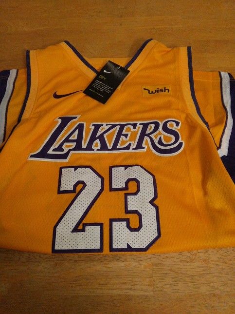 LeBron James NBA Nike Los Angeles Lakers "Wish " Swingman Jersey! 