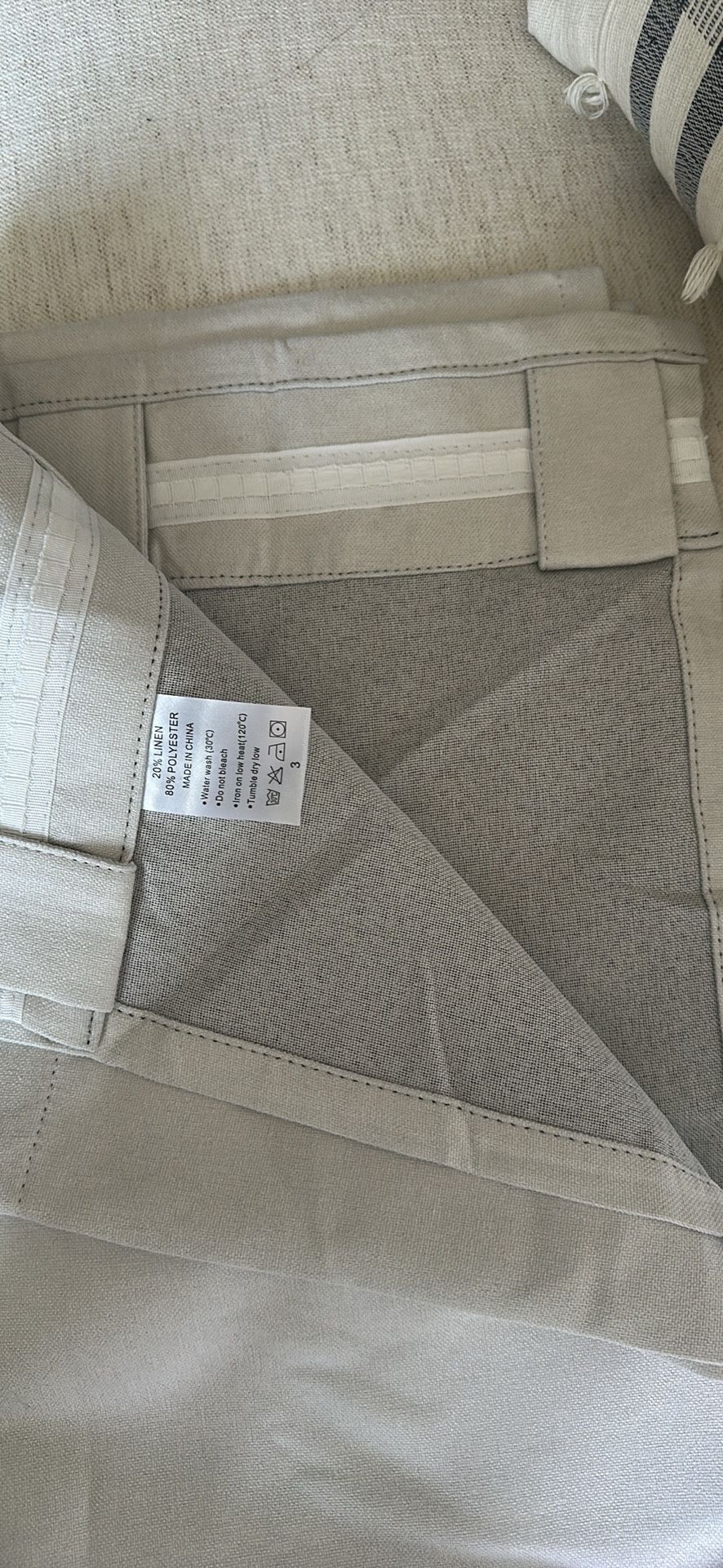 2 Curtains off-white color