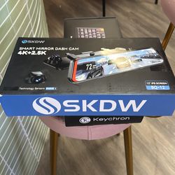 Skdw smart mirror dash cam 4k +2.5k