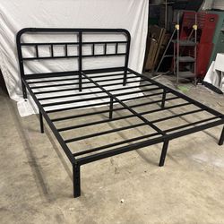 Queen size 14” metal bed frame (( BRAND NEW  ))