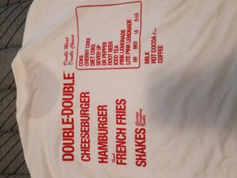 In-N-Out Burger Menu Graphic T-Shirt Small