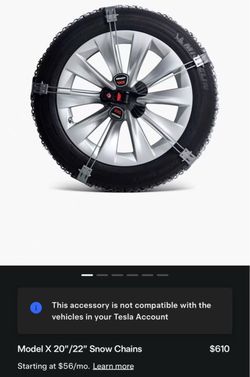 Tesla Model X 20”/22” König K-Summit Snow Chains – Brand New
