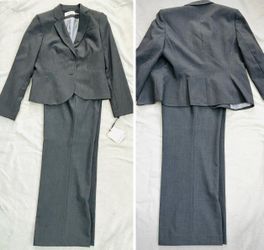Calvin Klein Classic Fit gray suit separates NWT jacket 10P pants 14P