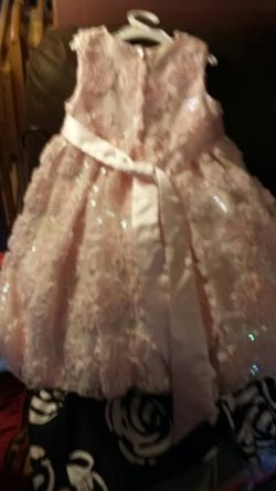 Pink Easter dress with sequins size 4T
