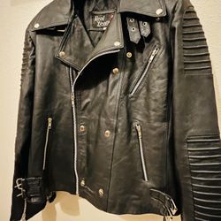Men’s Genuine lambskin Leather Brando Jacket Medium NEW