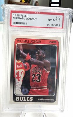 1988 Fleer Michael Jordan #17 PSA 8