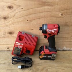 Milwaukee M18 FUEL 18V Lithium-Ion Brushless Cordless 1/4 in. Hex Impact Driver Kit with One 5.0Ah Batteries Charger Hard Case