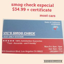 Smog check Especial