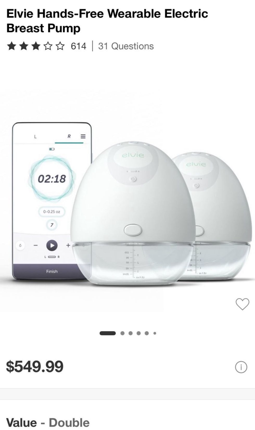 Elvie Double Wearable Pump