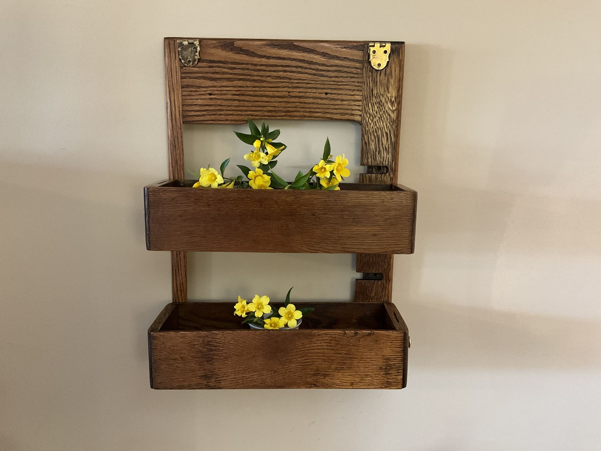 Rustic Shelf Made From Antique Sewing Cabinet