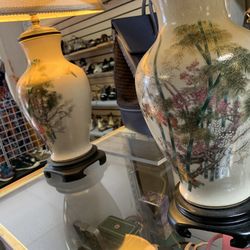 Vintage Vase Lamps  Set 