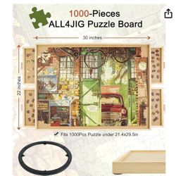 Puzzle Board With Lazy Susan 