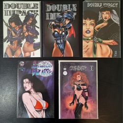 5 INDIE COMIC BOOKS LOT - FANTASY / SWIMSUIT / 90S STYLE 