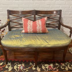 Solid Wood Bench With Cushion